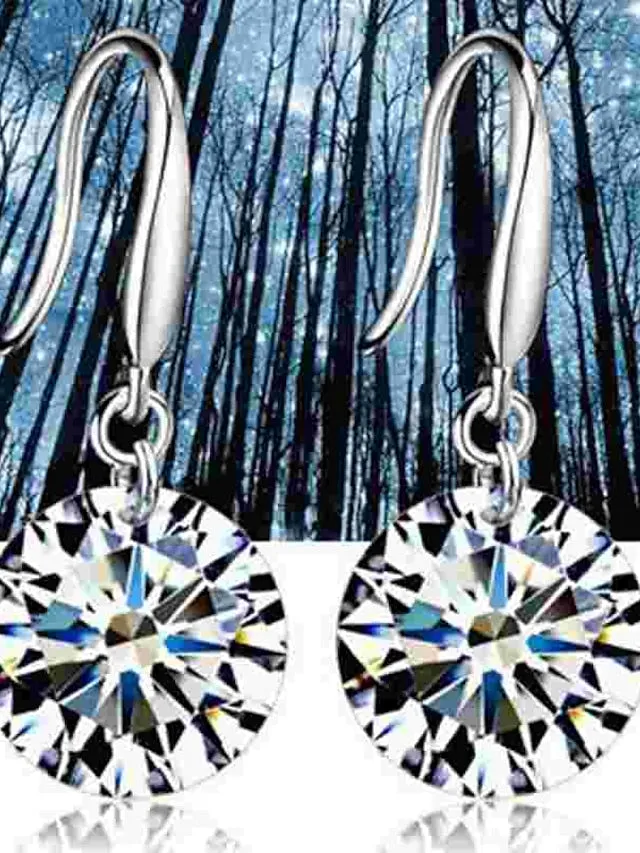 1 Pair Stud Earrings Drop Earrings For Women's AAA Cubic Zirconia Gift Daily Alloy Classic Fashion