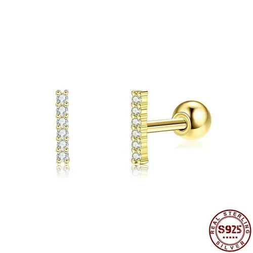 100% Sterling Silver 925 Jewelry For Women Grometry Rectangle