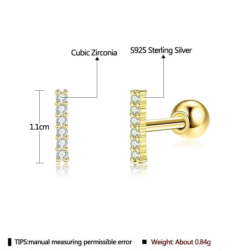 100% Sterling Silver 925 Jewelry For Women Grometry Rectangle