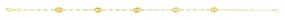 14K Gold Mirror Chain and Puffed Mariner Station Anklet