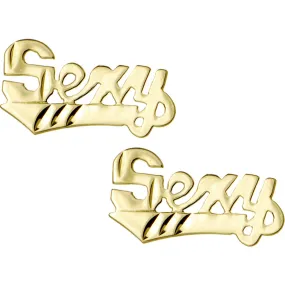 14kt Yellow Gold Sexy Stud Earrings