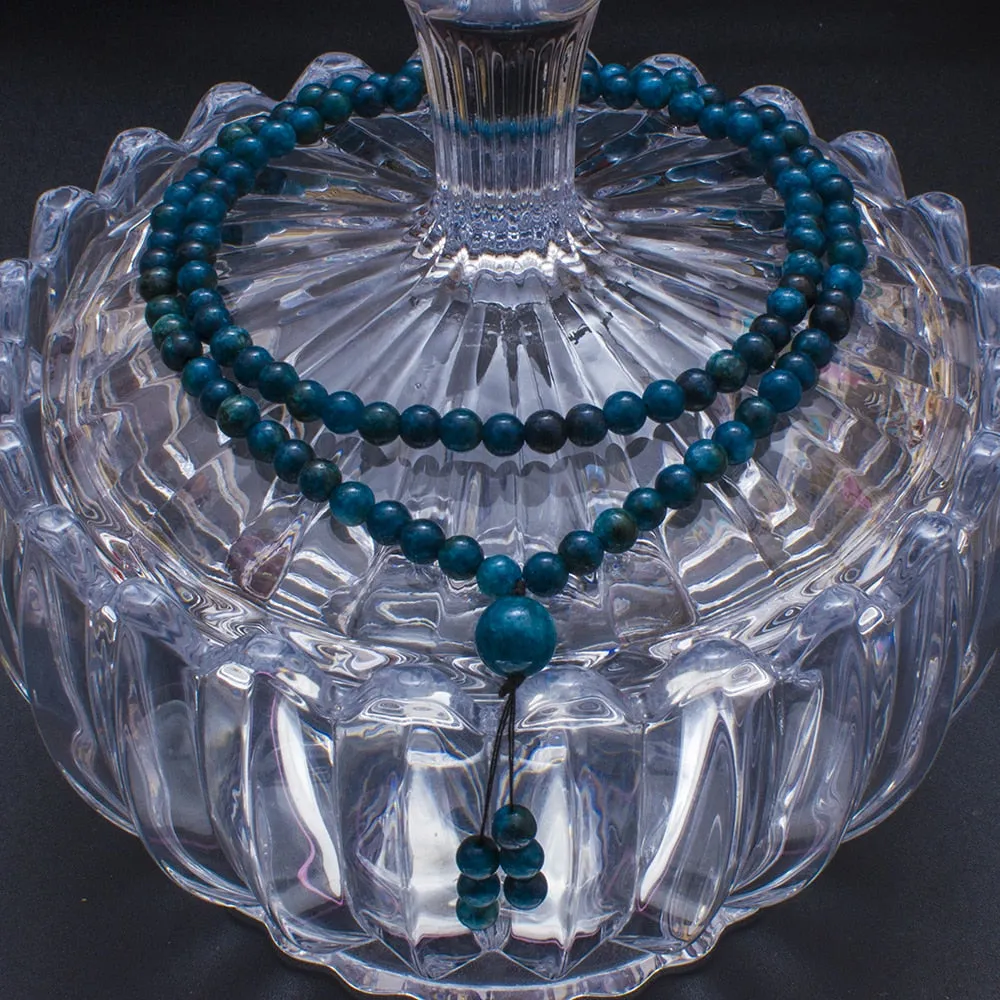 6mm Apatite Beaded Elastic Rope Necklace Bracelet