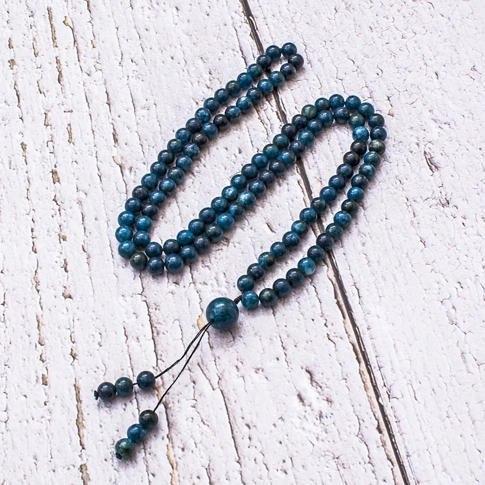 6mm Apatite Beaded Elastic Rope Necklace Bracelet