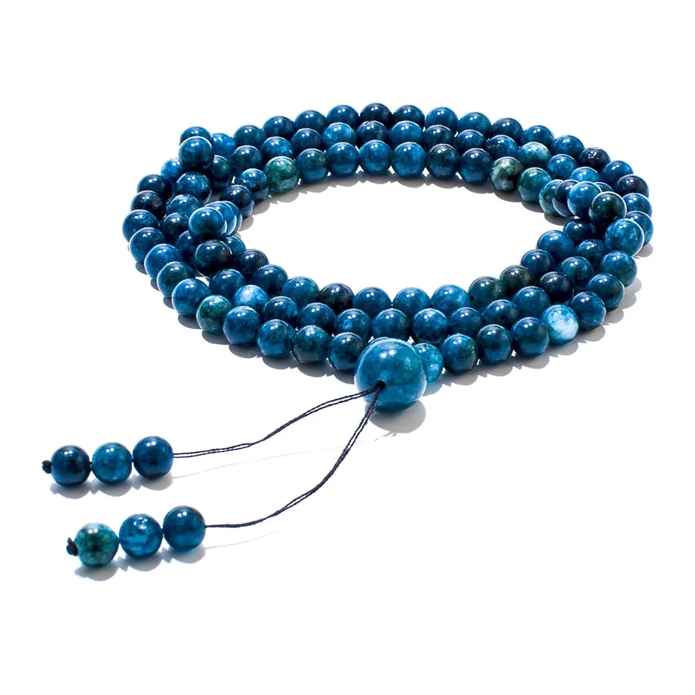 6mm Apatite Beaded Elastic Rope Necklace Bracelet