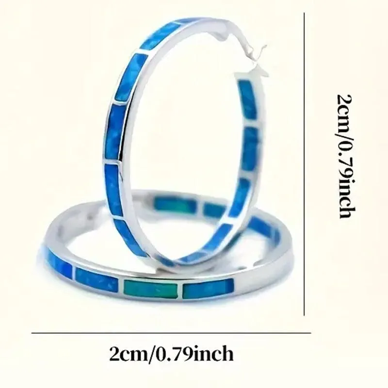 925 Sterling Silver Circular Hoop Earrings