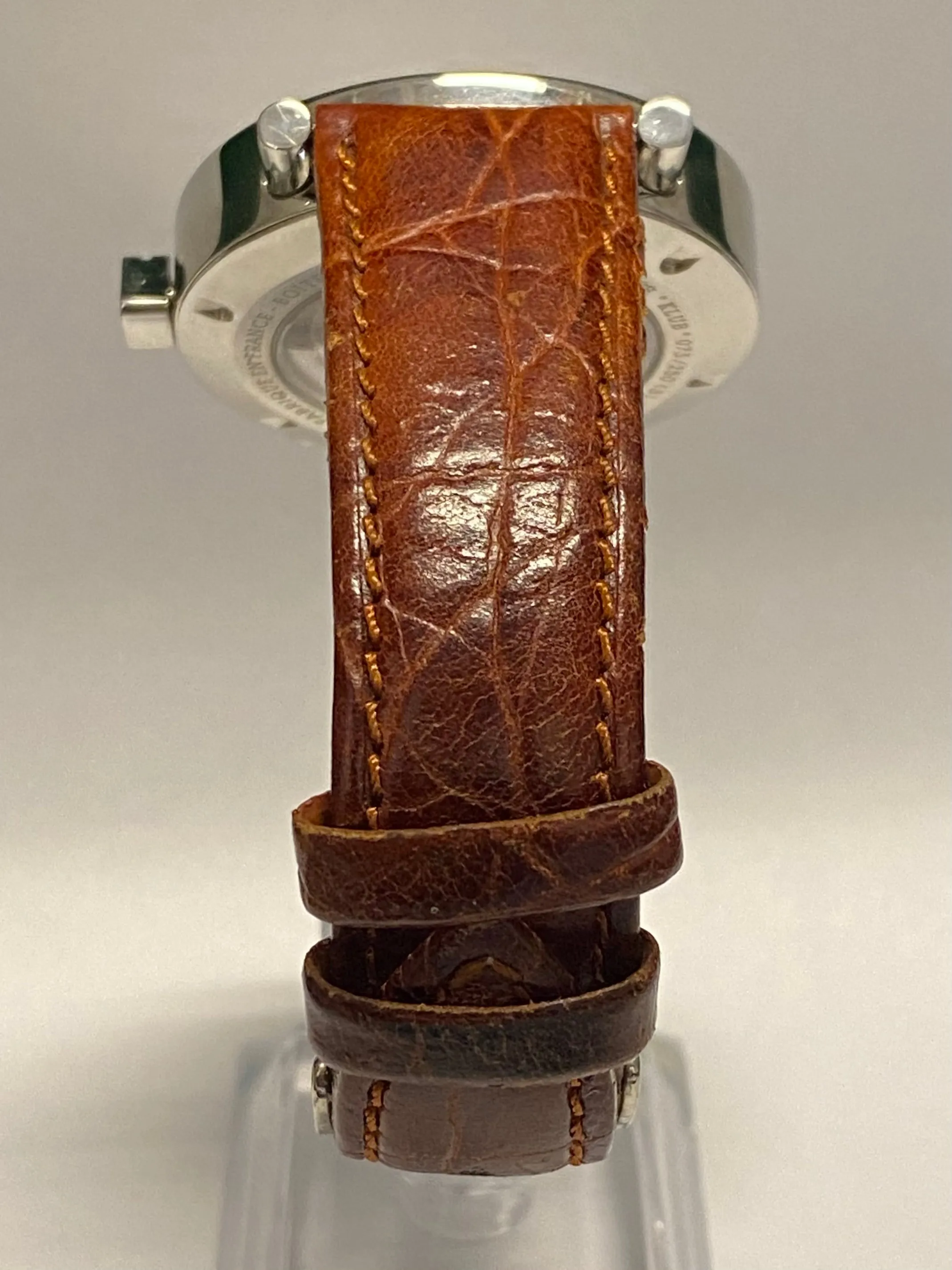 ALAIN SILBERSTAIN Large Case w/ Unique Cream Enamel Colored Dial Men's Watch - $16K APR w/ COA!!