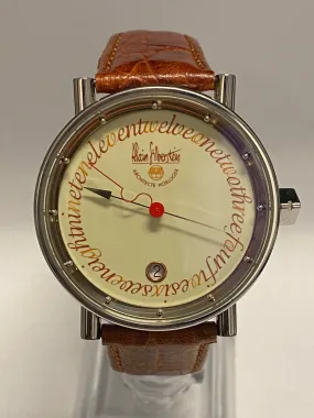 ALAIN SILBERSTAIN Large Case w/ Unique Cream Enamel Colored Dial Men's Watch - $16K APR w/ COA!!