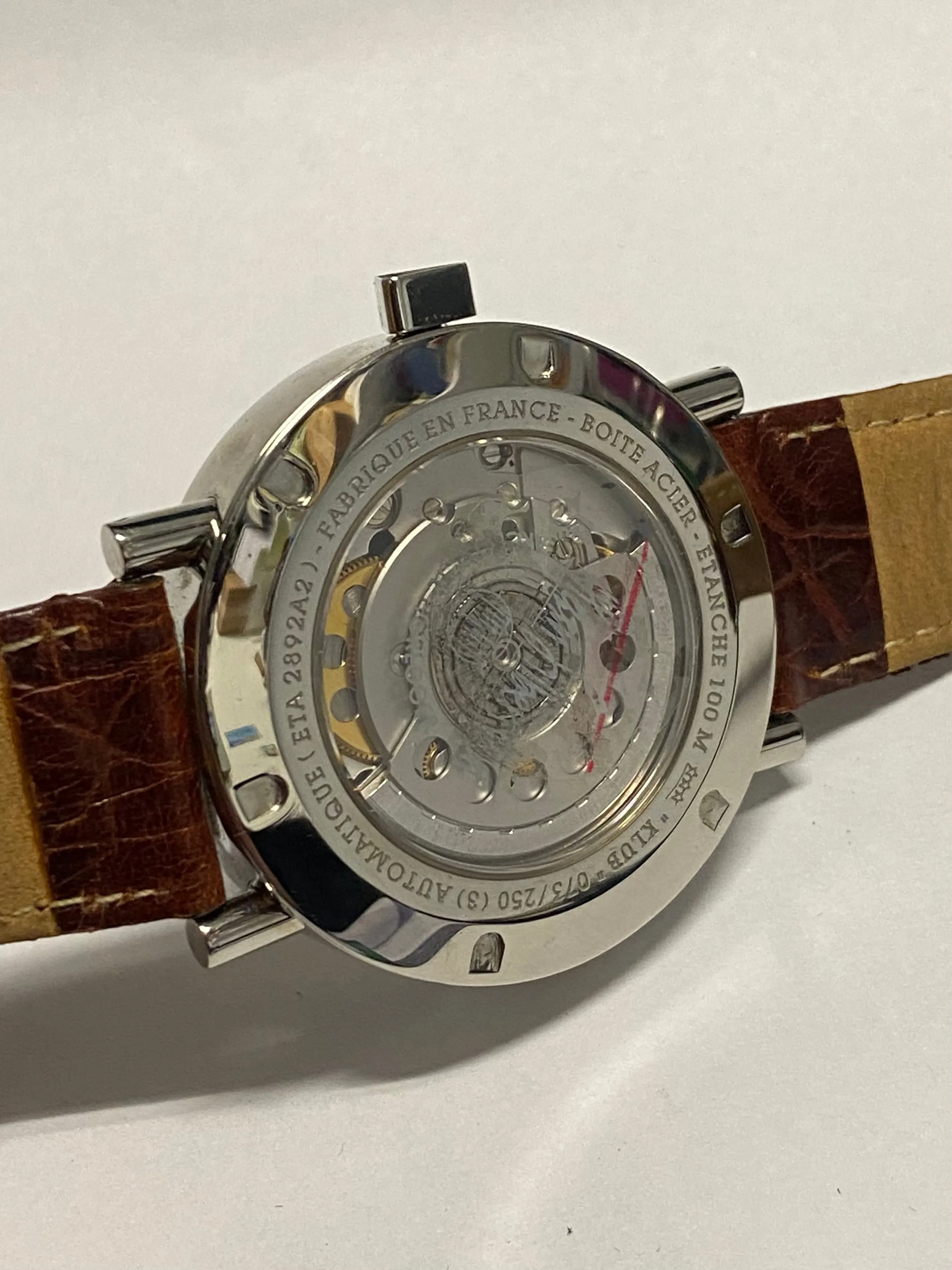ALAIN SILBERSTAIN Large Case w/ Unique Cream Enamel Colored Dial Men's Watch - $16K APR w/ COA!!