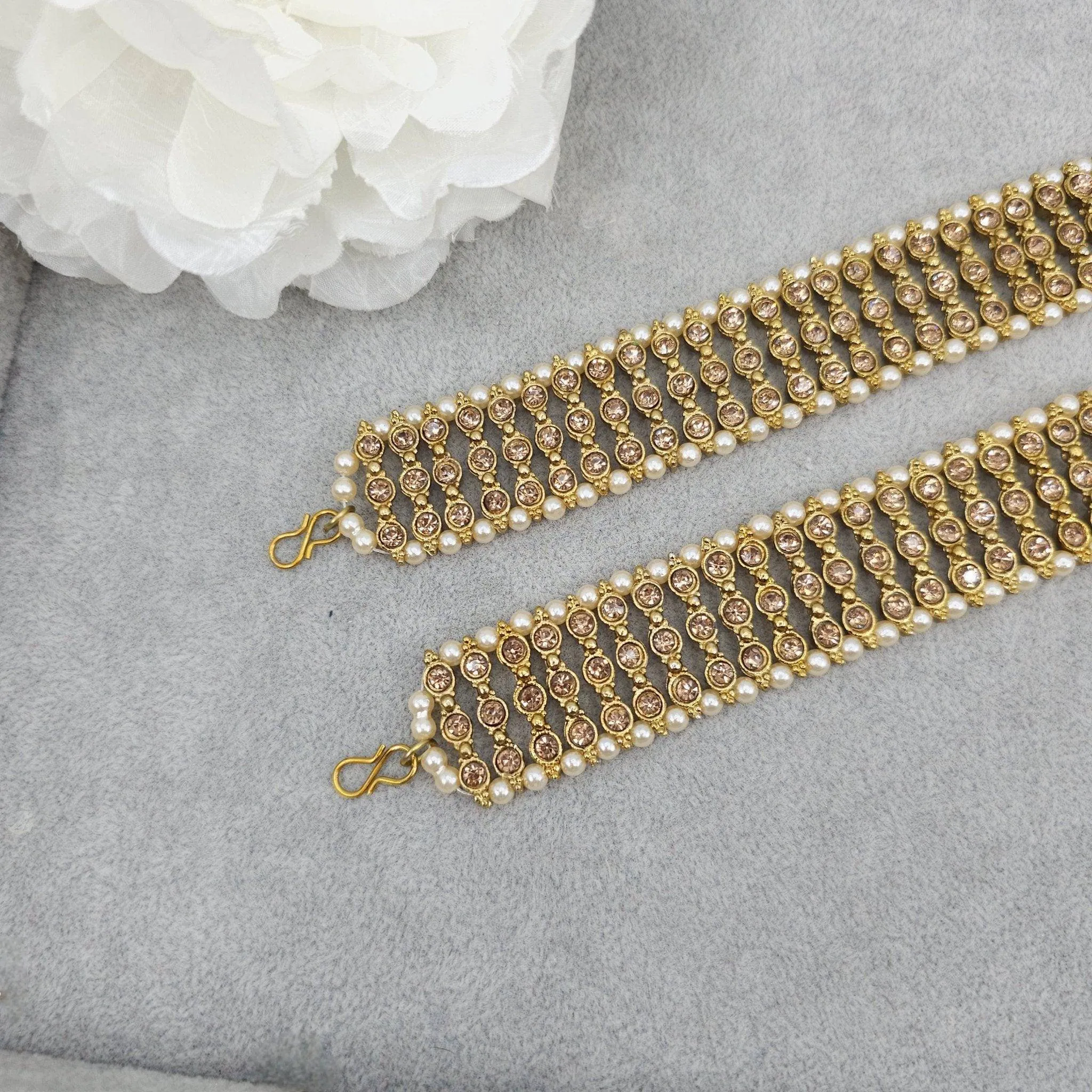 Arohi Anklets Gold Polki Anklets