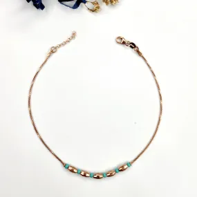 Azure Rosegold Anklet