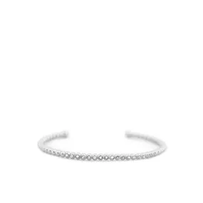Beaded Ball Cuff ~ Silver