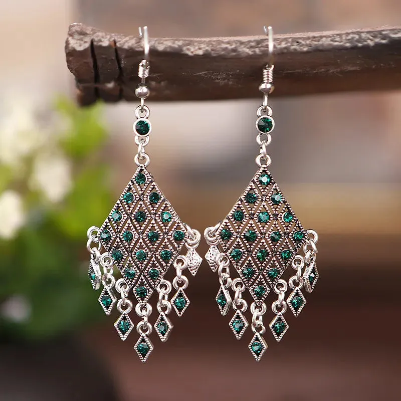 Bohemian Ethnic Style Rhinestone Earrings for Women