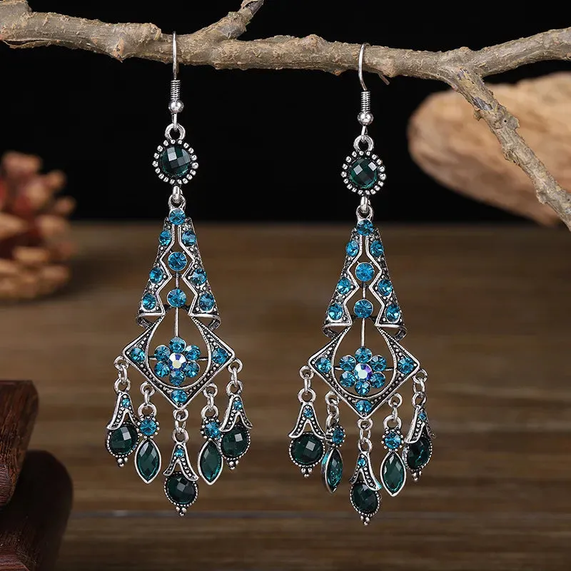 Bohemian Ethnic Style Rhinestone Earrings for Women