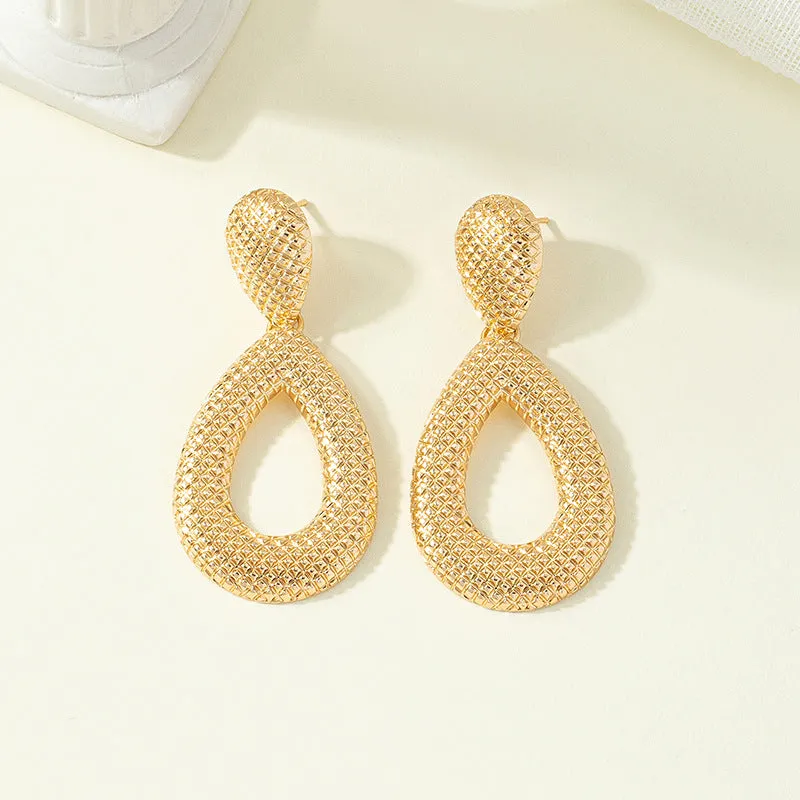 Bohemian Style Lightweight Earrings with Exaggerated Geometric Design