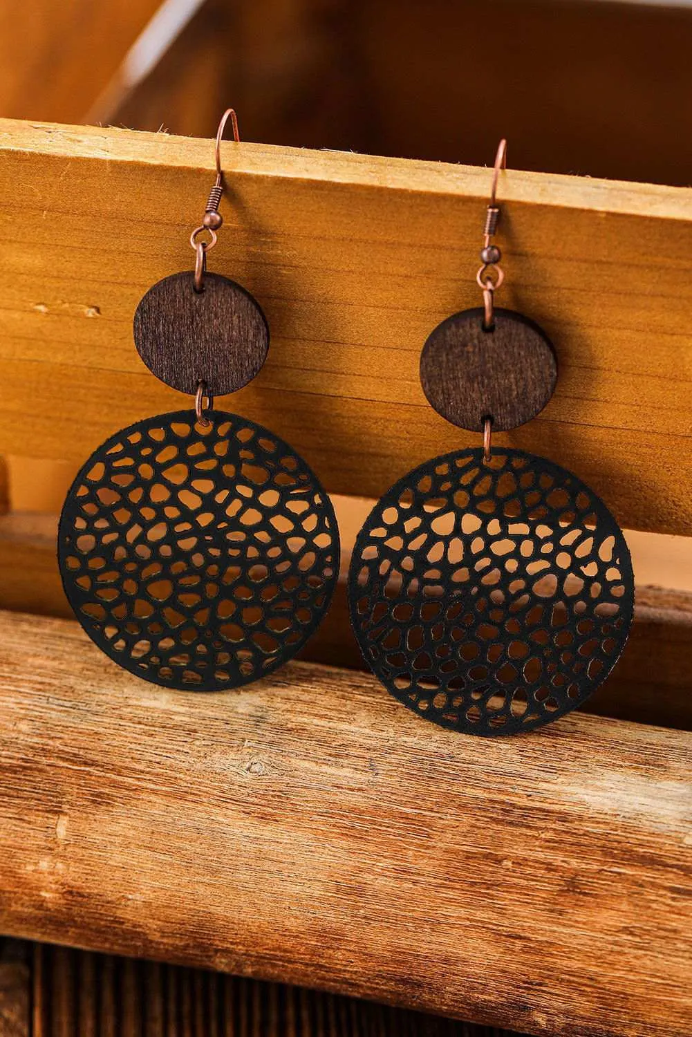 Bohemian Wooden Pendant Drop Earrings | Stylish & Unique