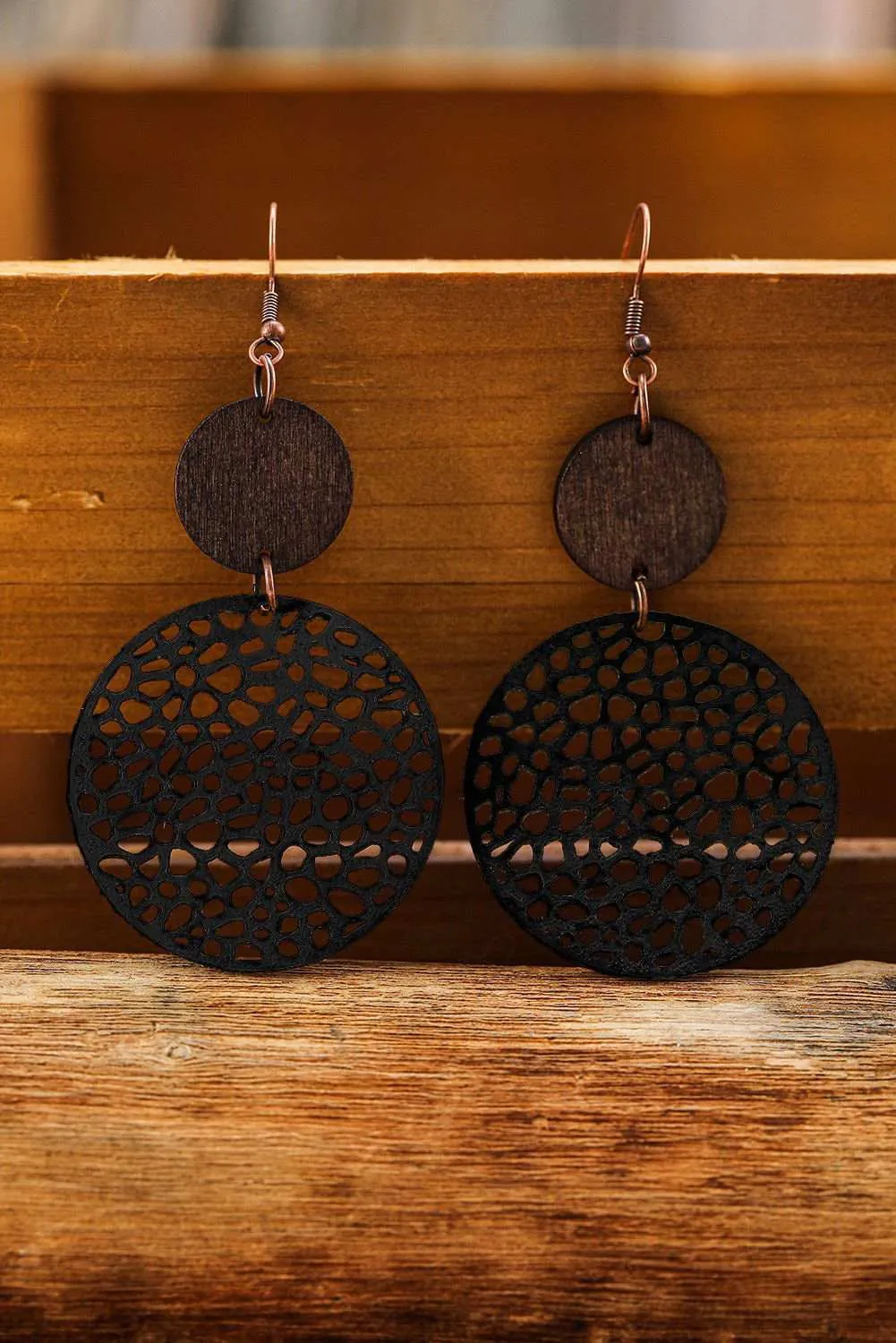 Bohemian Wooden Pendant Drop Earrings | Stylish & Unique