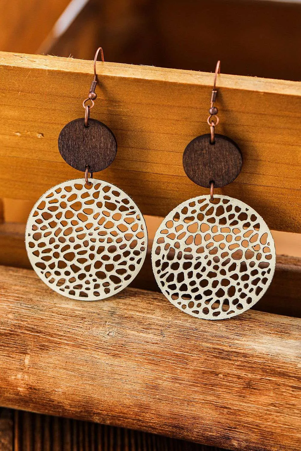 Bohemian Wooden Pendant Drop Earrings | Stylish & Unique