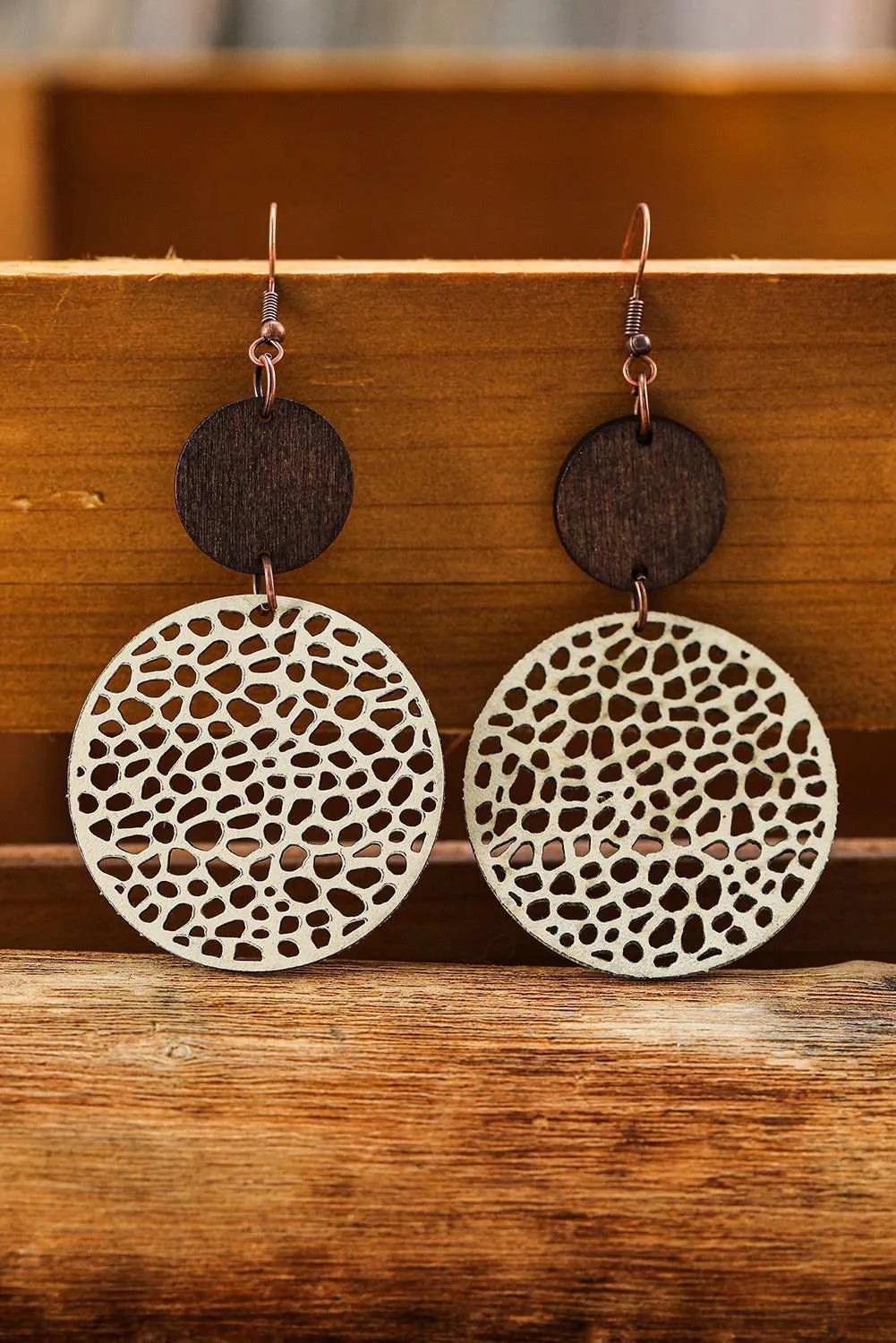 Bohemian Wooden Pendant Drop Earrings | Stylish & Unique