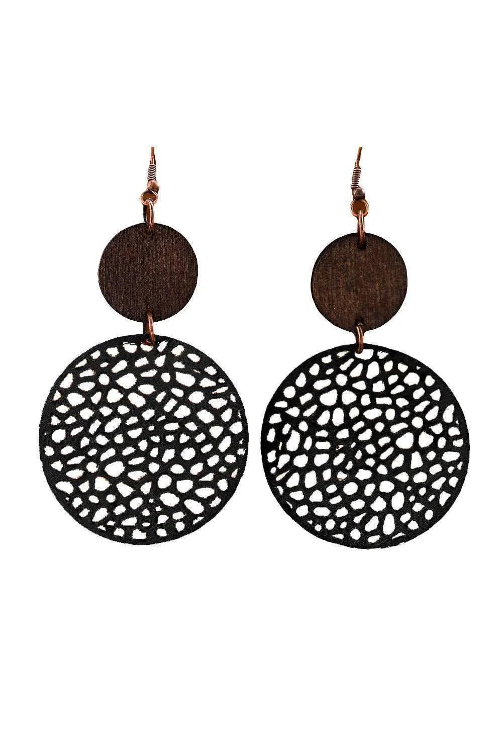 Bohemian Wooden Pendant Drop Earrings | Stylish & Unique