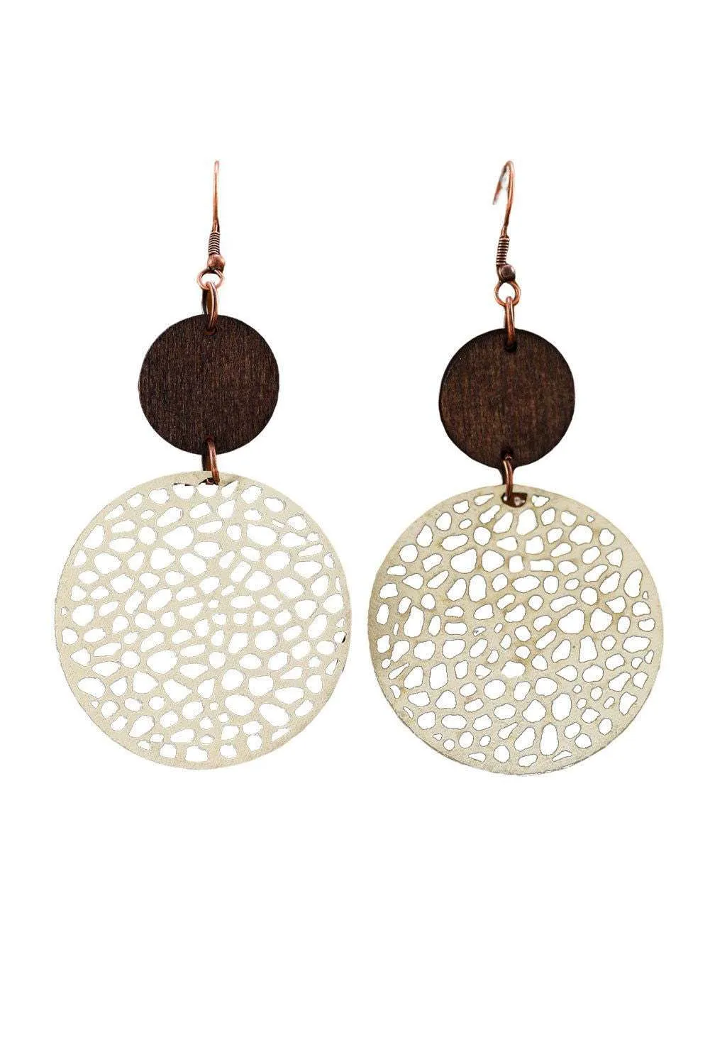 Bohemian Wooden Pendant Drop Earrings | Stylish & Unique