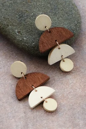 Boho Laser Cut Wood Earrings