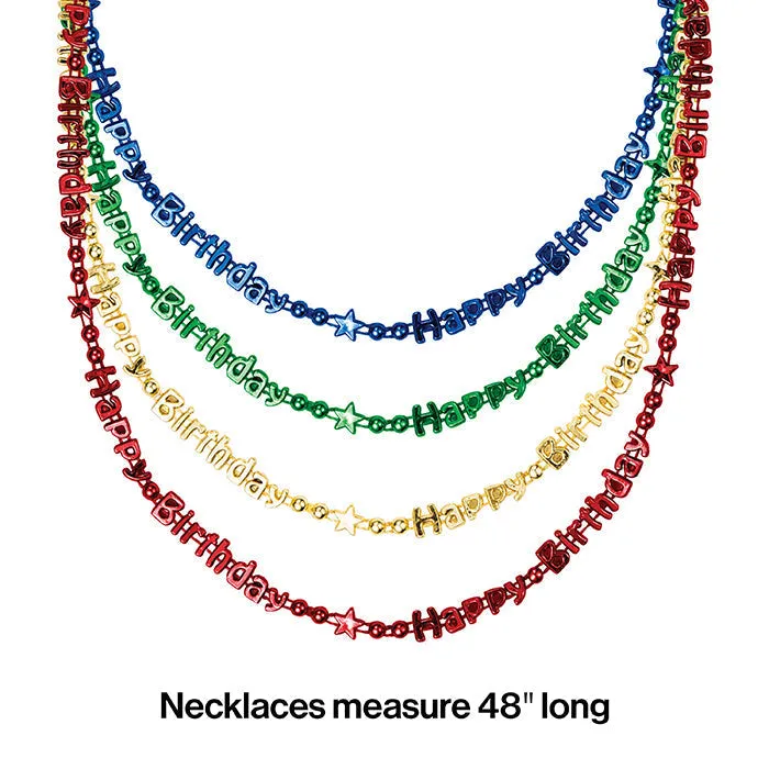 Bulk Happy Birthday Necklaces (48 per Case)