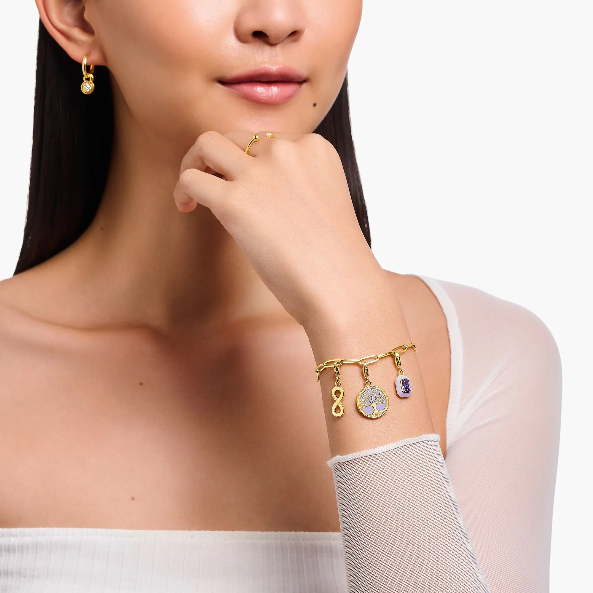 Charm Pendant Infinity Yellow Gold Plated | Thomas Sabo