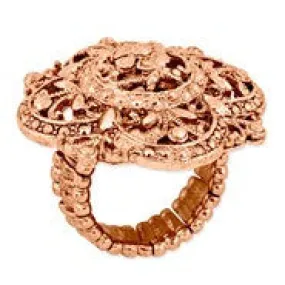 Copper-tone Fancy Filigree Stretch Ring