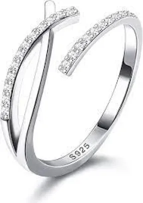CZ Open adjustable Ring