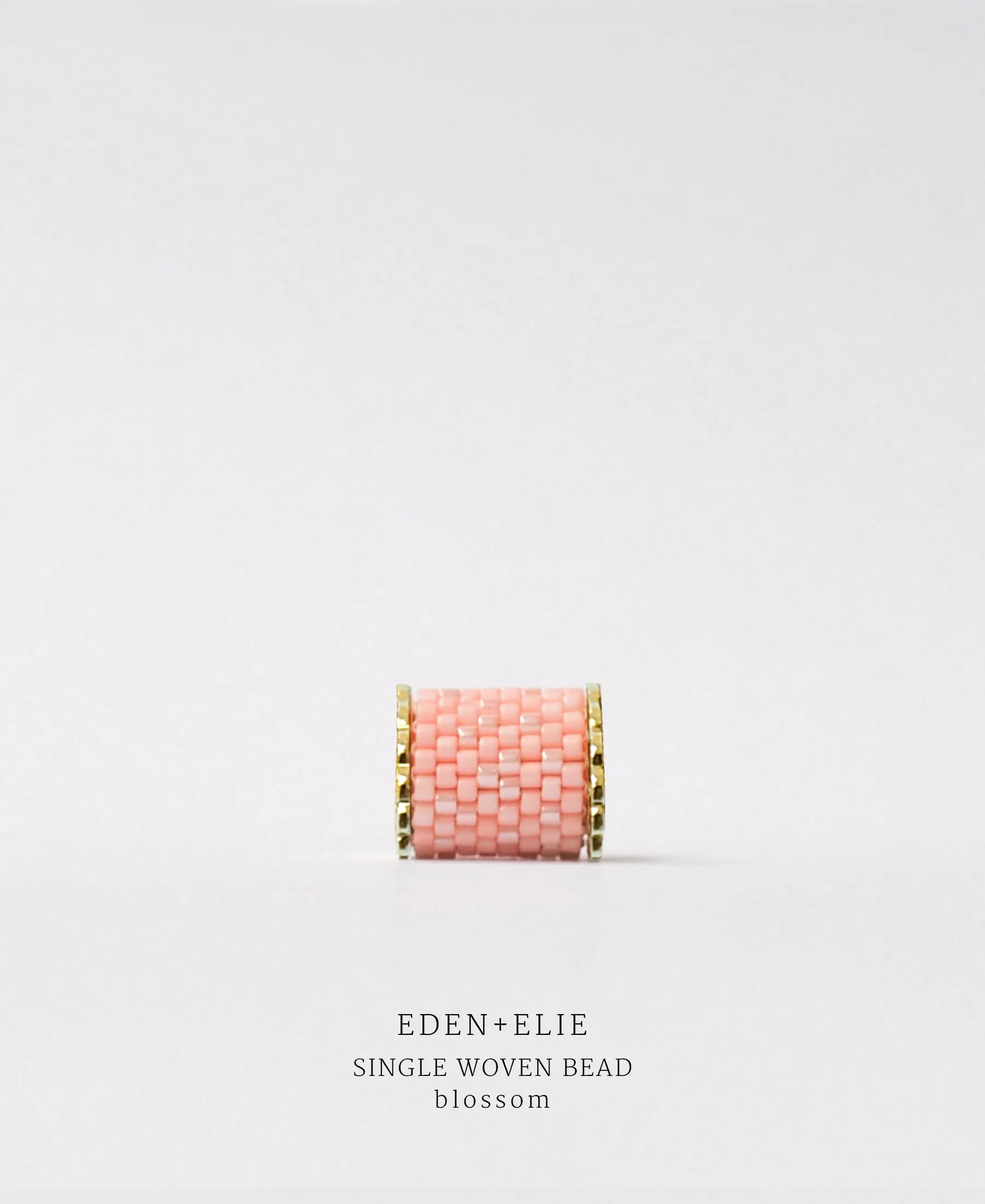 EDEN   ELIE Necklace Bar single bead   optional chain - blossom pink