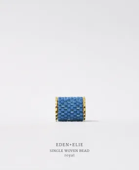 EDEN   ELIE Necklace Bar single bead   optional chain - royal blue
