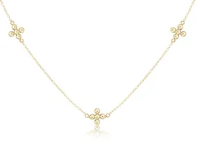 enewton choker simplicity chain gold - classic beaded signature cross gold- 17 "