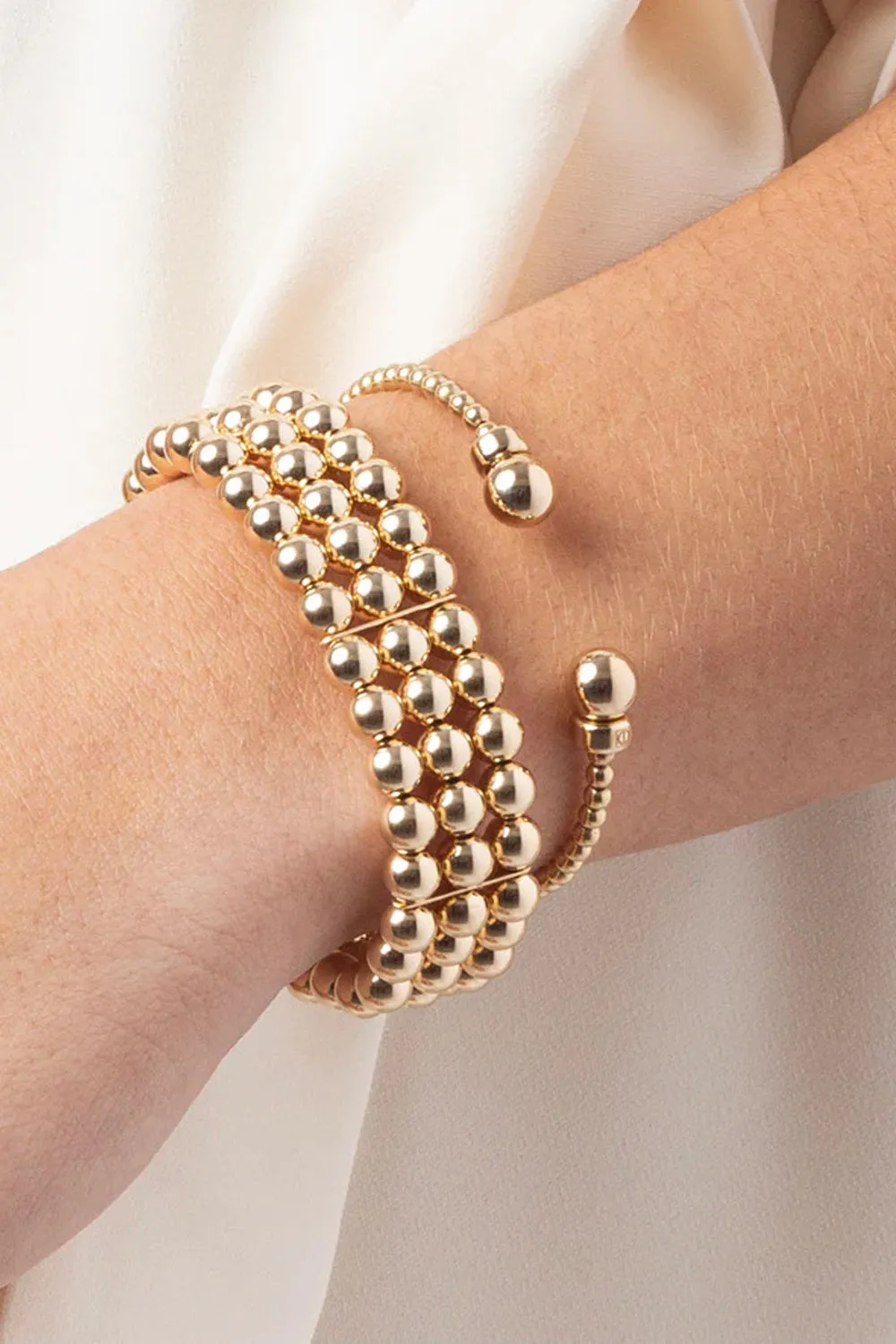 enewton: Classic 3mm Bead Cuff - Gold