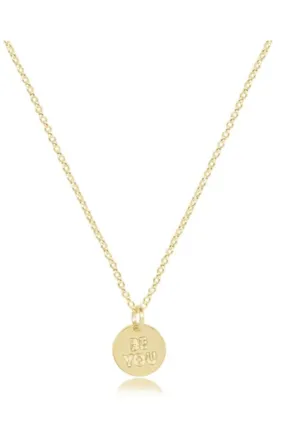 Enewton Egirl 14" Necklace Gold- Be You Small Gold Disc