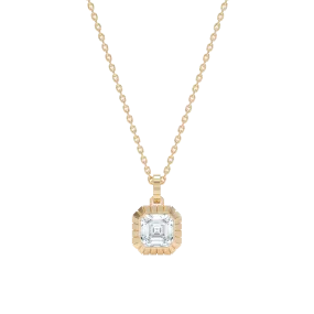 Eternity engraved asscher pendant