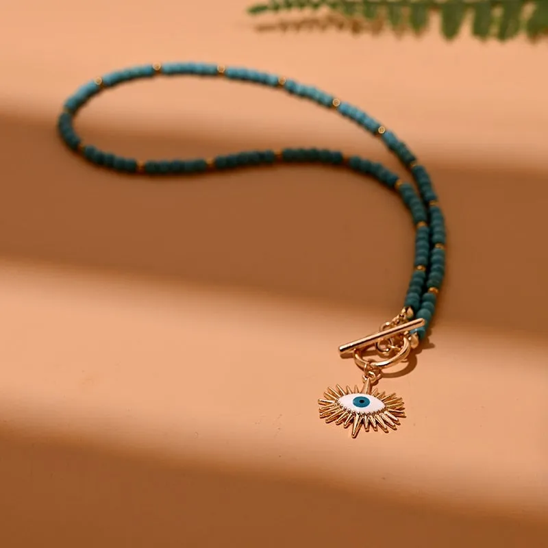 Evil Eyes Beaded Necklaces