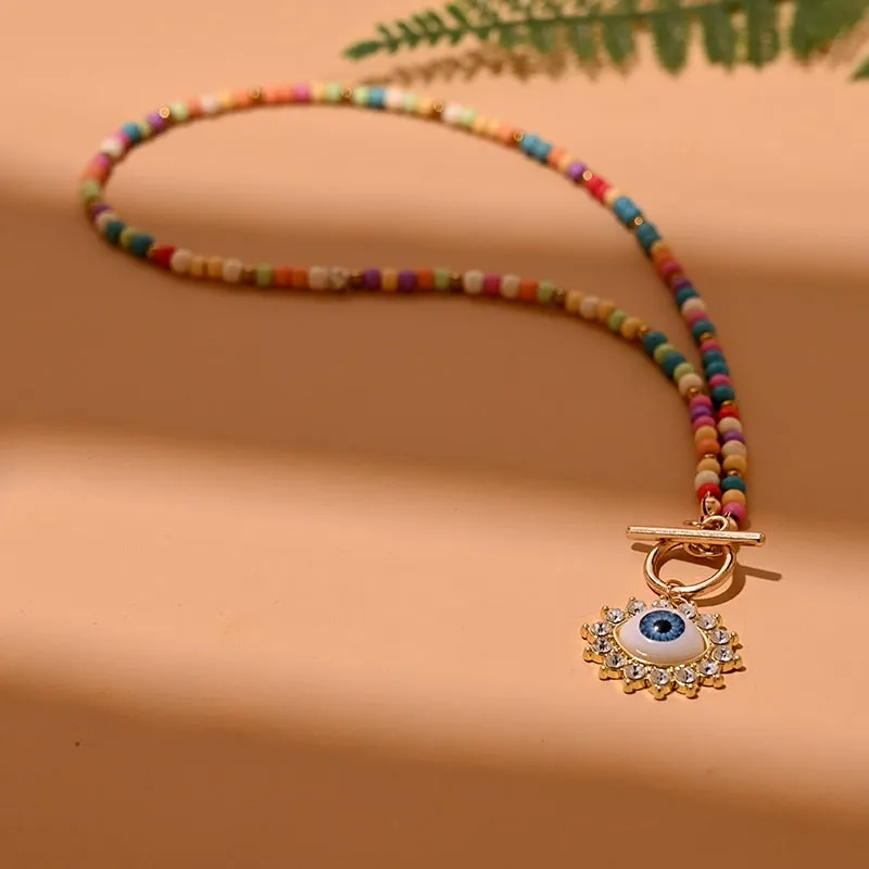 Evil Eyes Beaded Necklaces