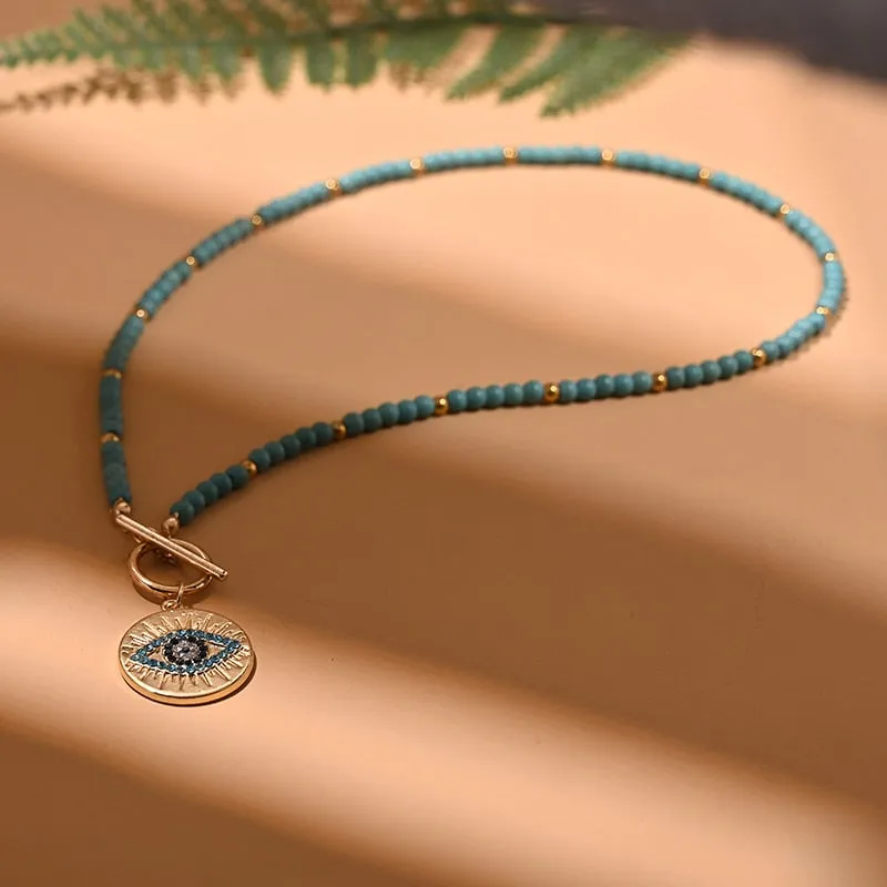 Evil Eyes Beaded Necklaces
