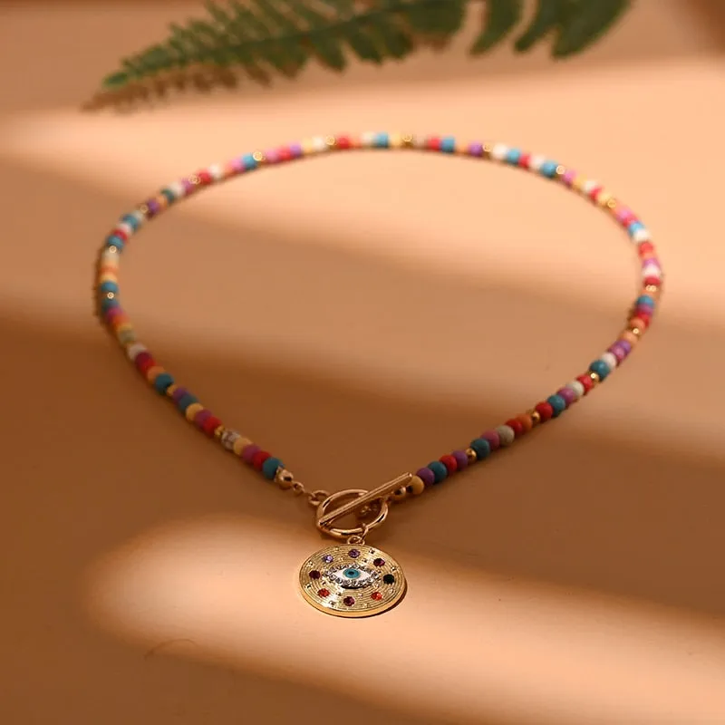 Evil Eyes Beaded Necklaces