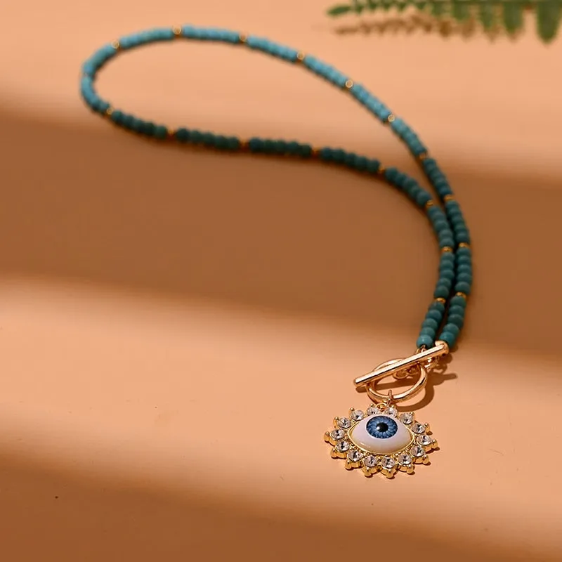 Evil Eyes Beaded Necklaces