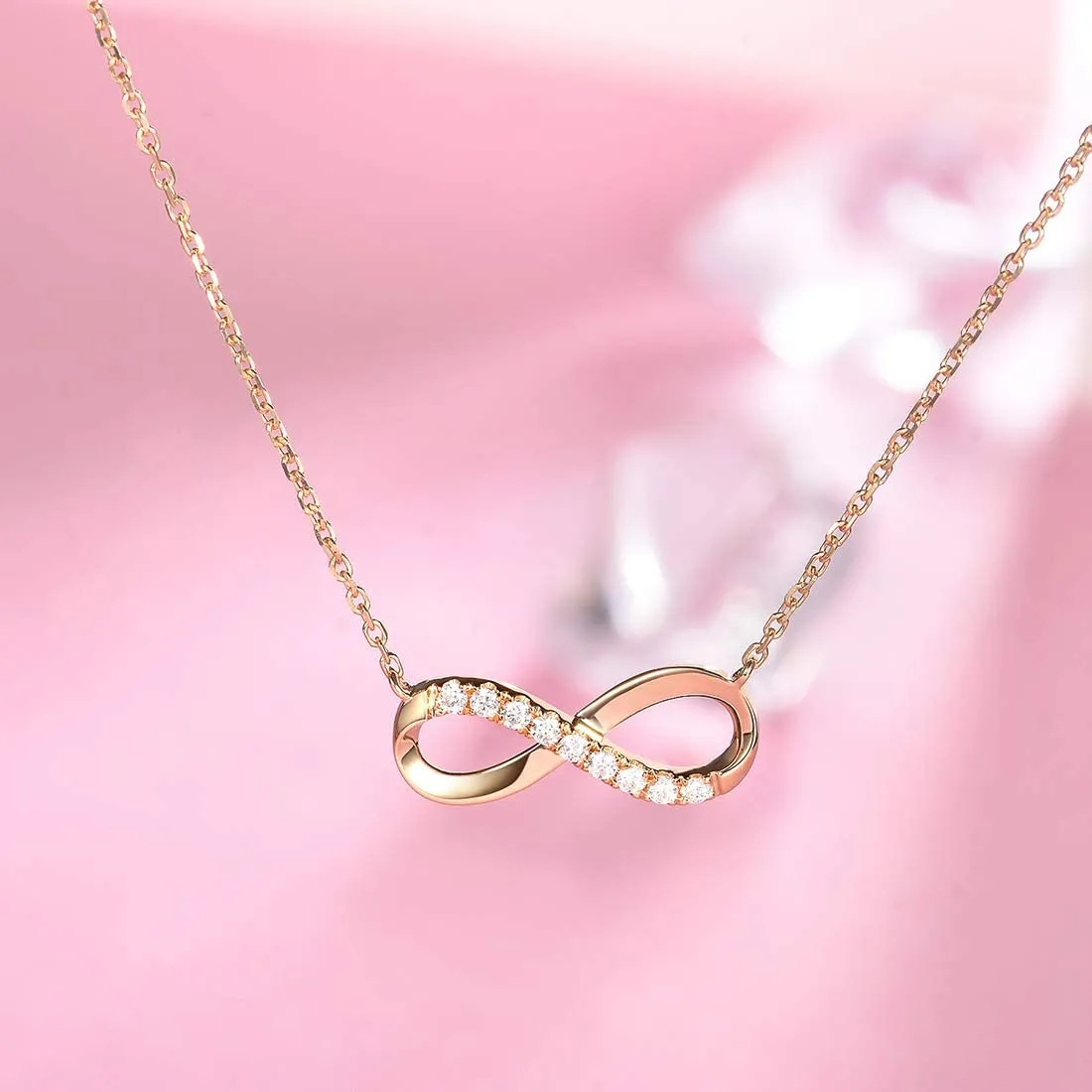 FANCIME "Passion" Infinity Classic 14K Yellow Gold Necklace