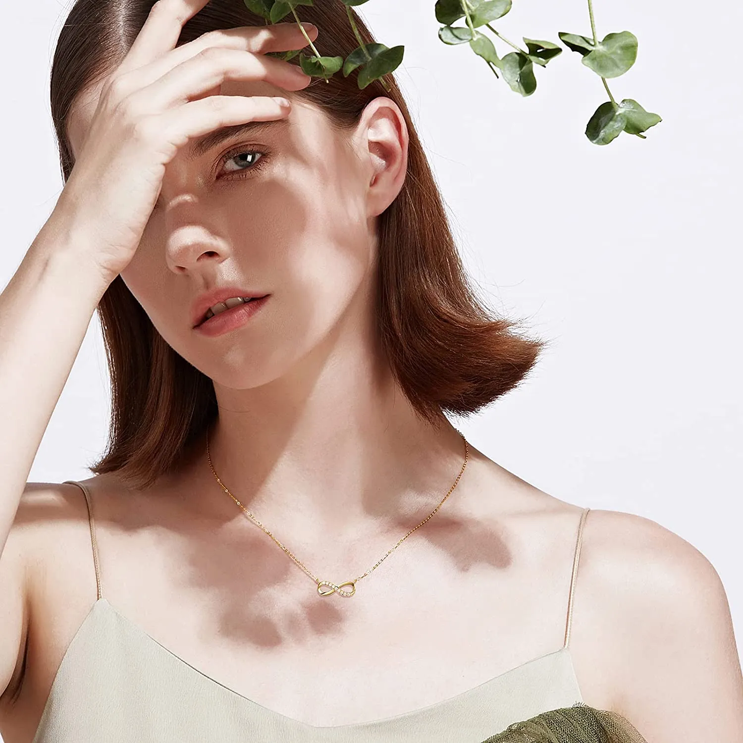 FANCIME "Passion" Infinity Classic 14K Yellow Gold Necklace