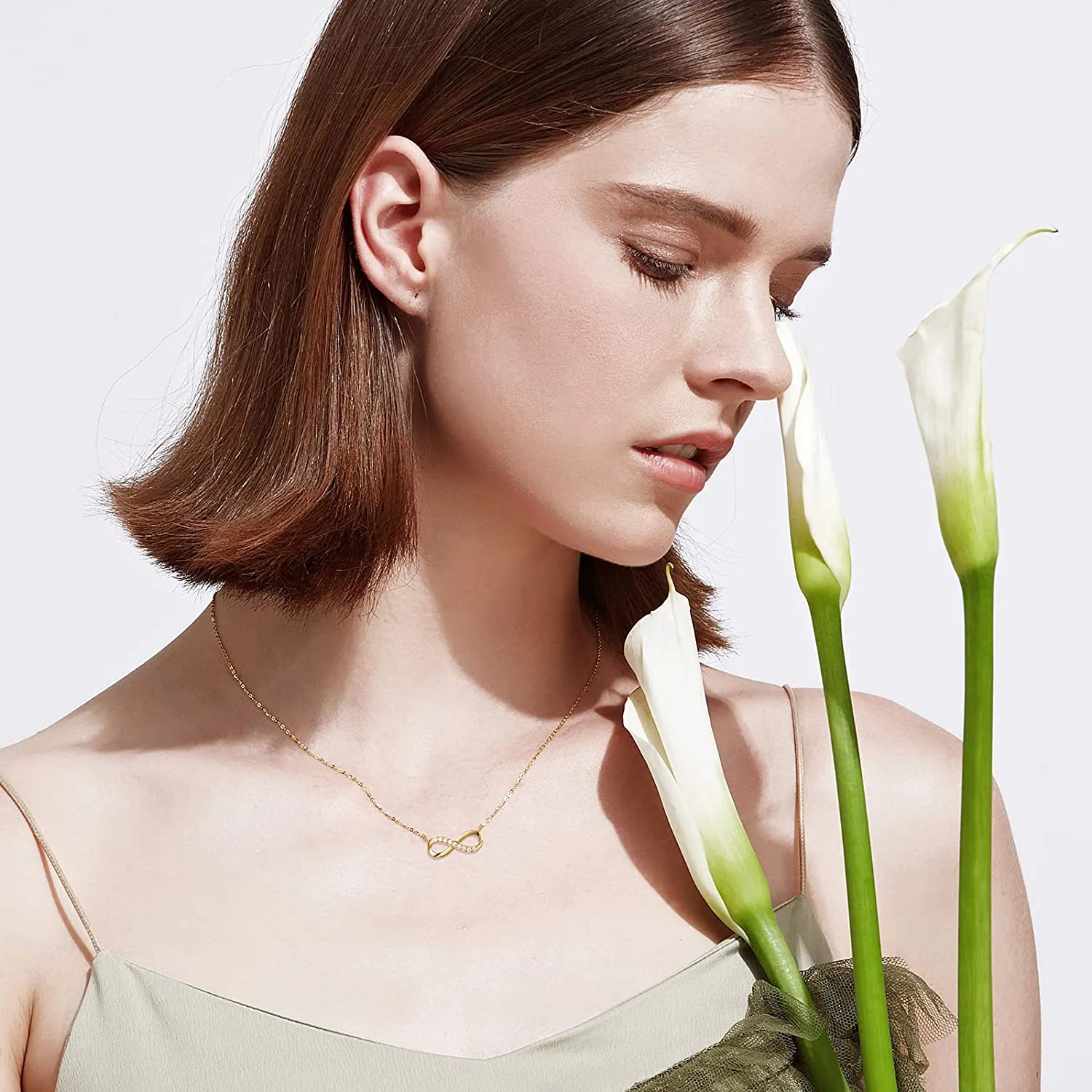 FANCIME "Passion" Infinity Classic 14K Yellow Gold Necklace