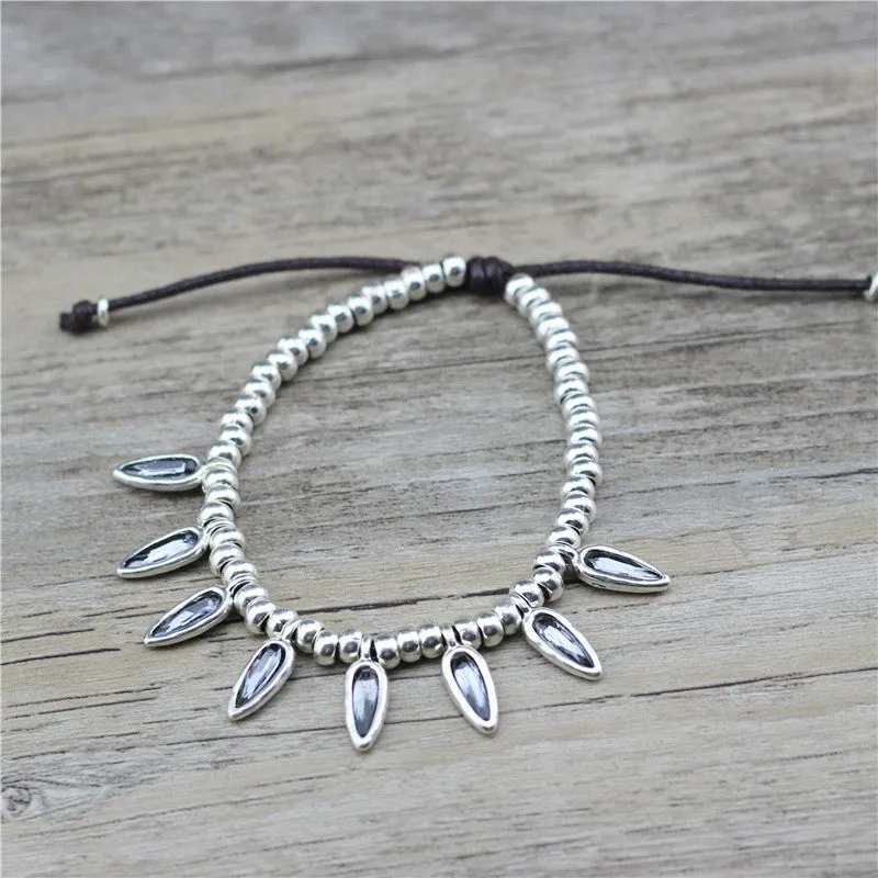 Fashion Summer Beach Foot Jewelry Coffee Beans Rope Anklets