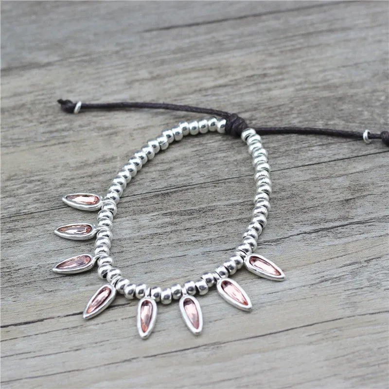 Fashion Summer Beach Foot Jewelry Coffee Beans Rope Anklets