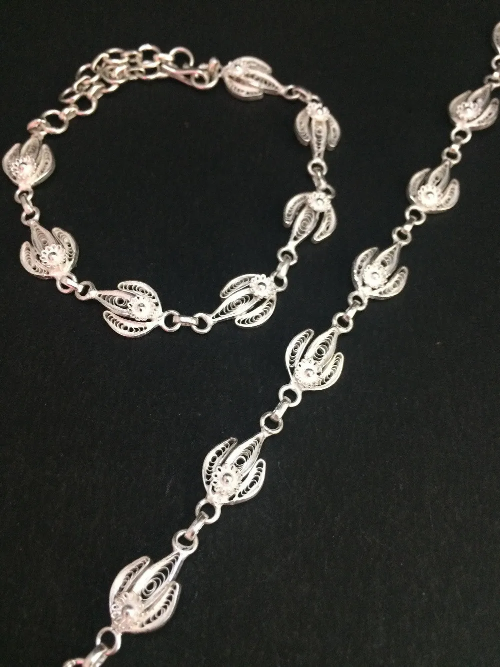 Filigree Silver Anklets