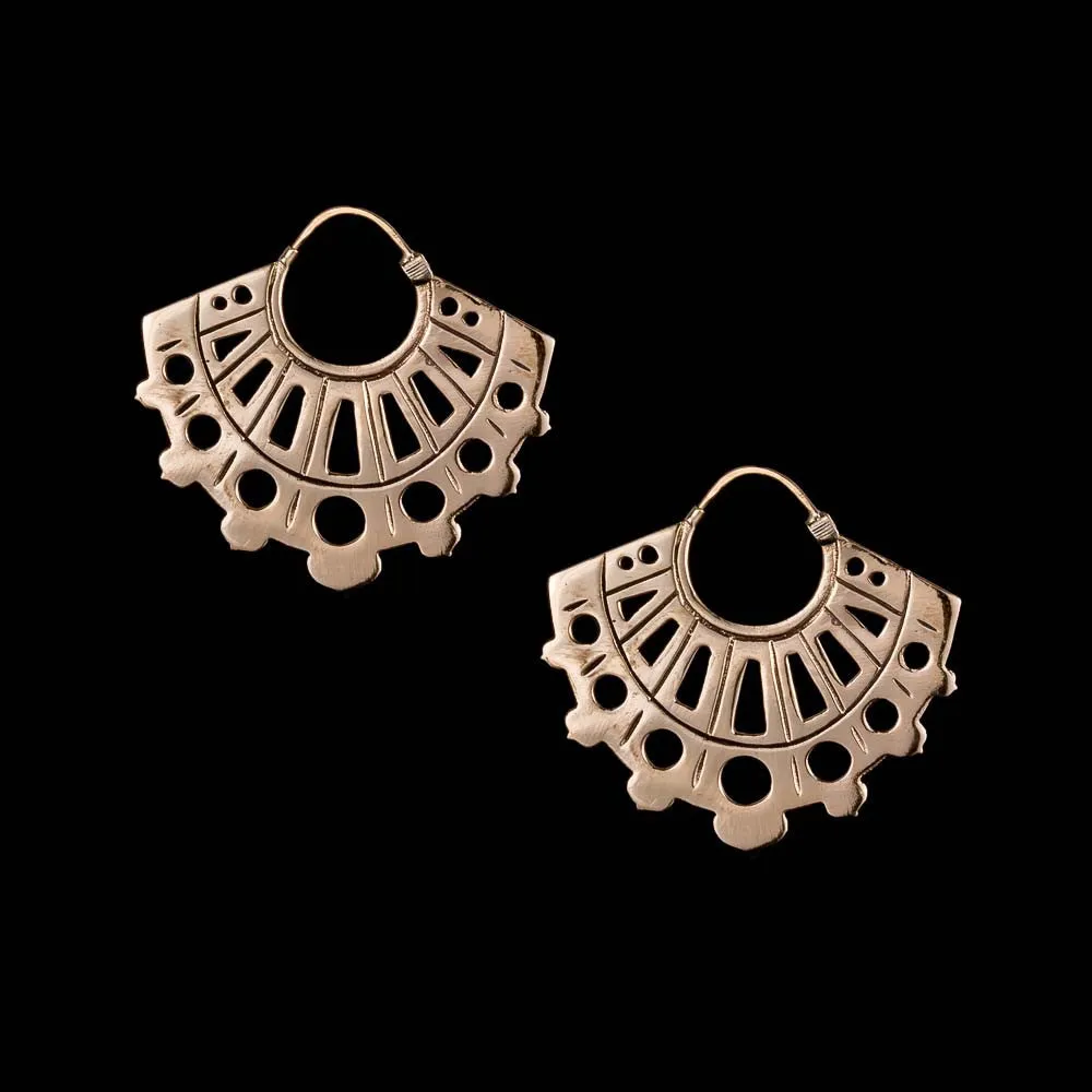 Galactic Brass Earrings
