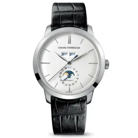 Girard Perregaux 1966 Full Calendar Silver Dial Platinum Automatic Men's Watch 49535-71-152-BK6A