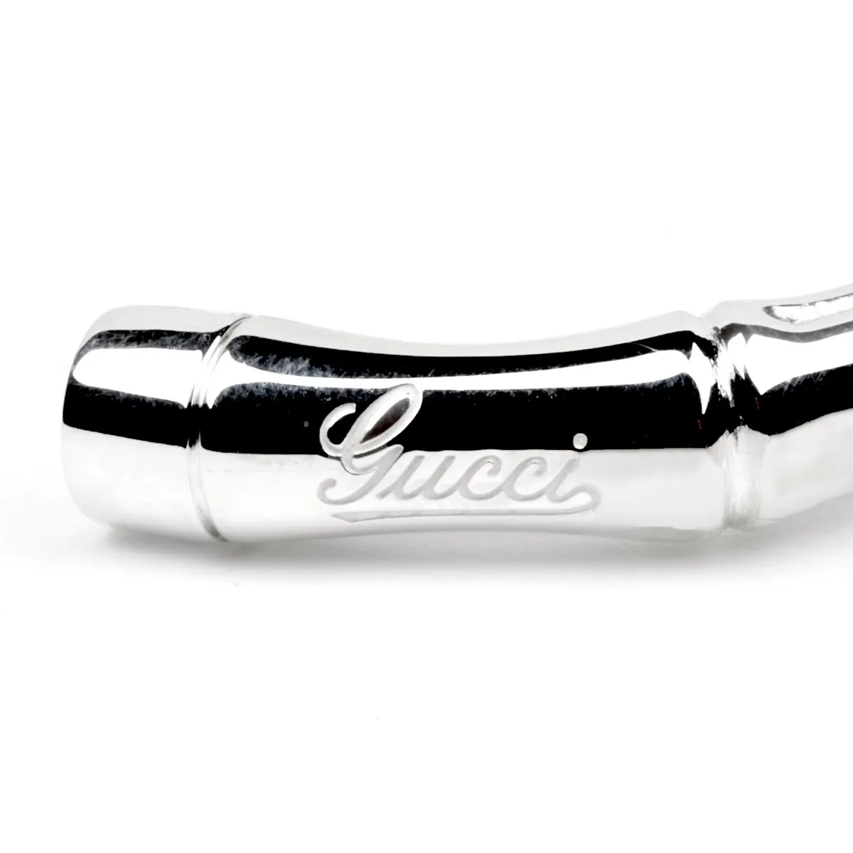 Gucci Bamboo Cuff Silver Bangle