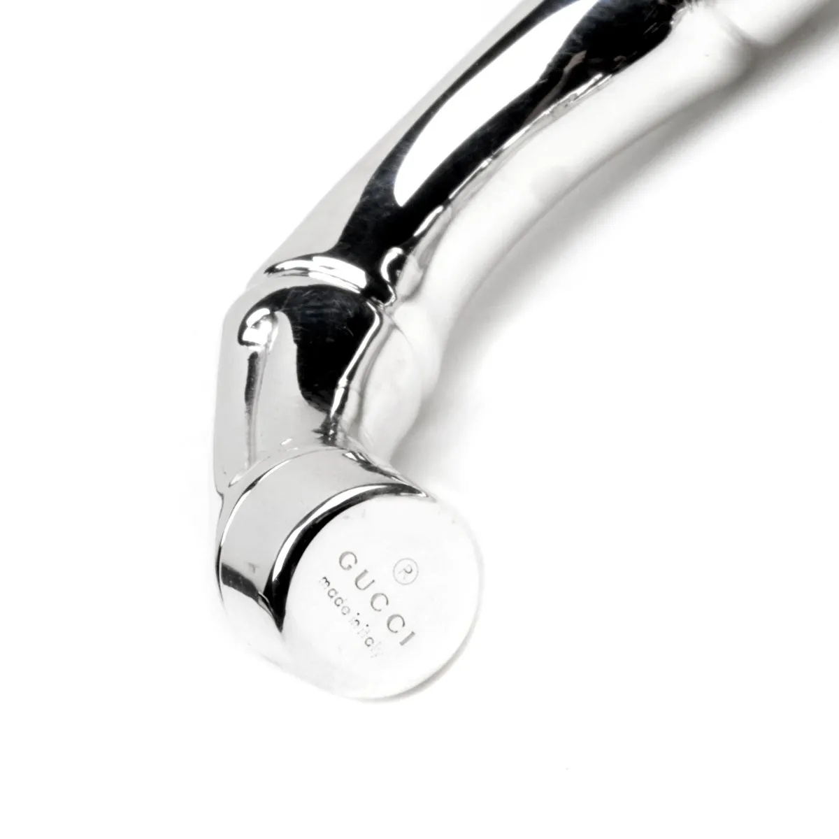 Gucci Bamboo Cuff Silver Bangle